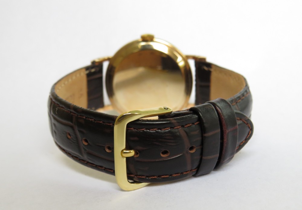 Gents 9ct gold Nivada wrist watch, 1959 View III