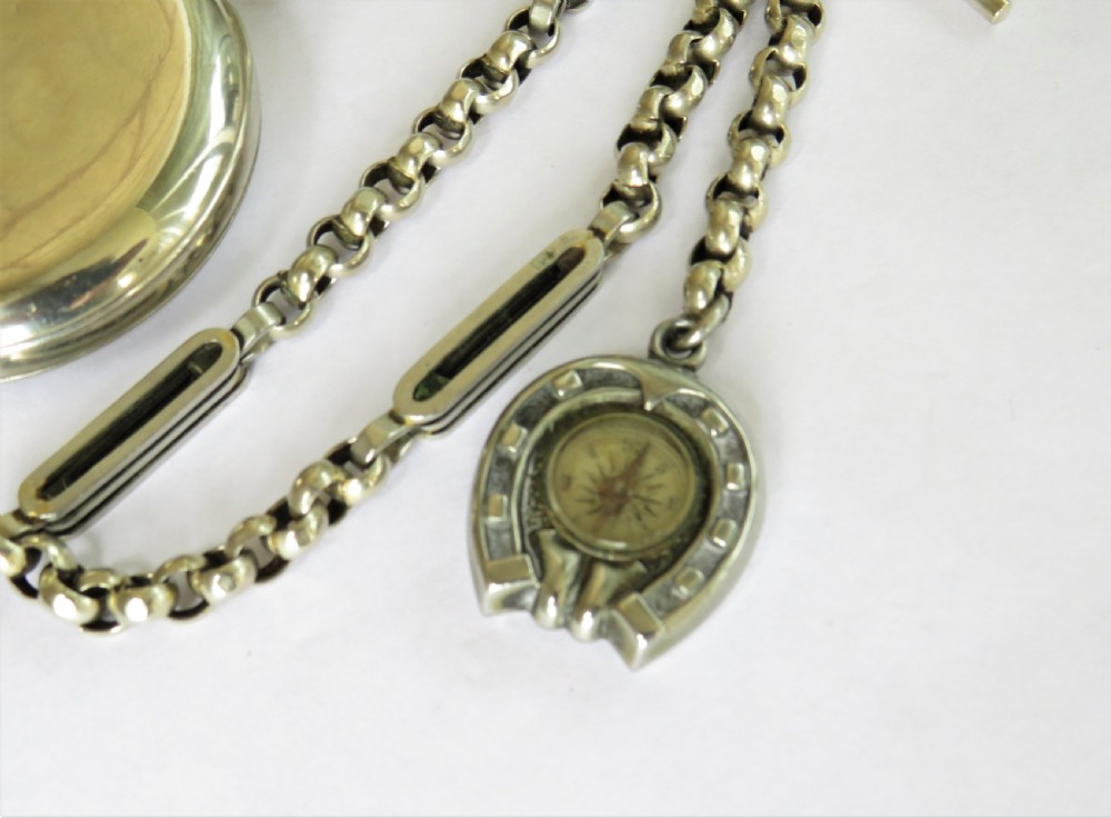 1920s Craven pocket watch and chain. View IV