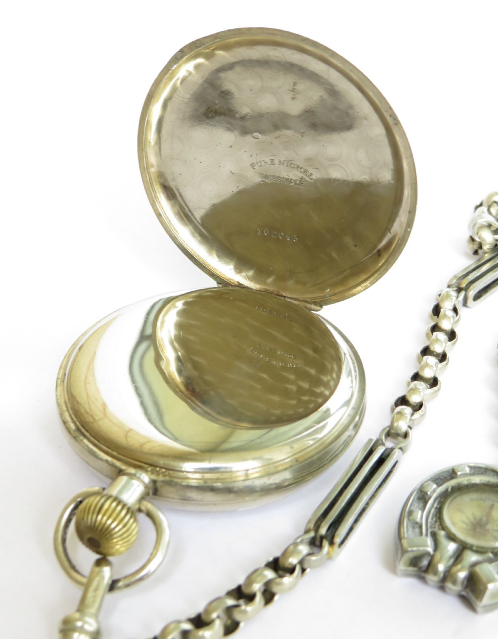 1920s Craven pocket watch and chain. View VI