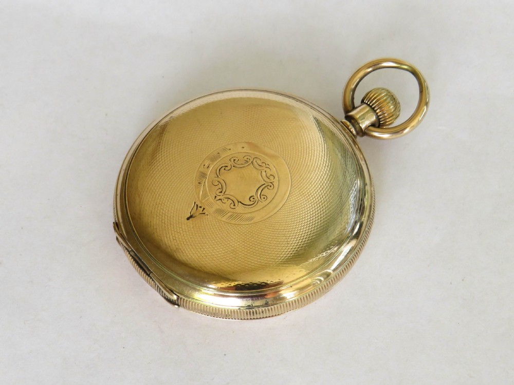 Antique Waltham Ensign full hunter pocket watch. View II