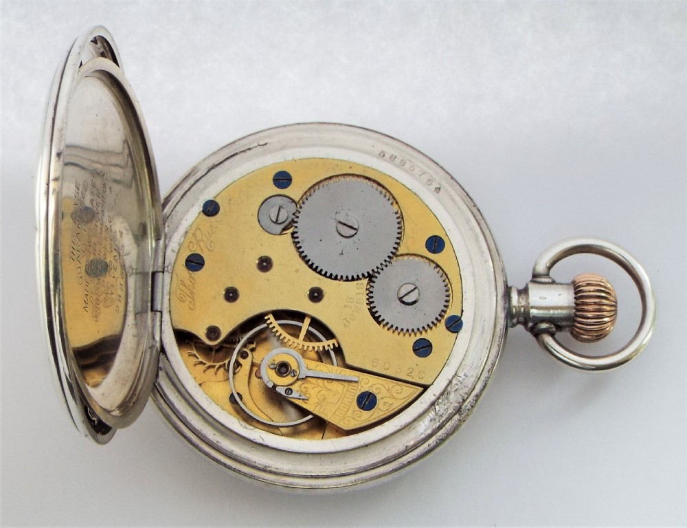 1920s Thomas Russell silver filled pocket watch. View V