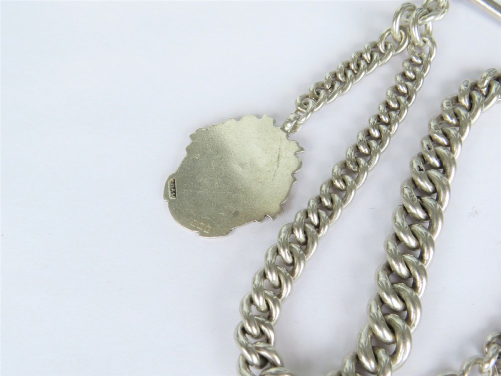 Antique single silver watch chain View II