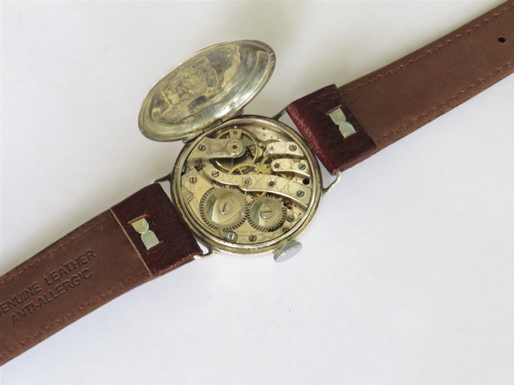 Gents silver trench watch, 1917 View III