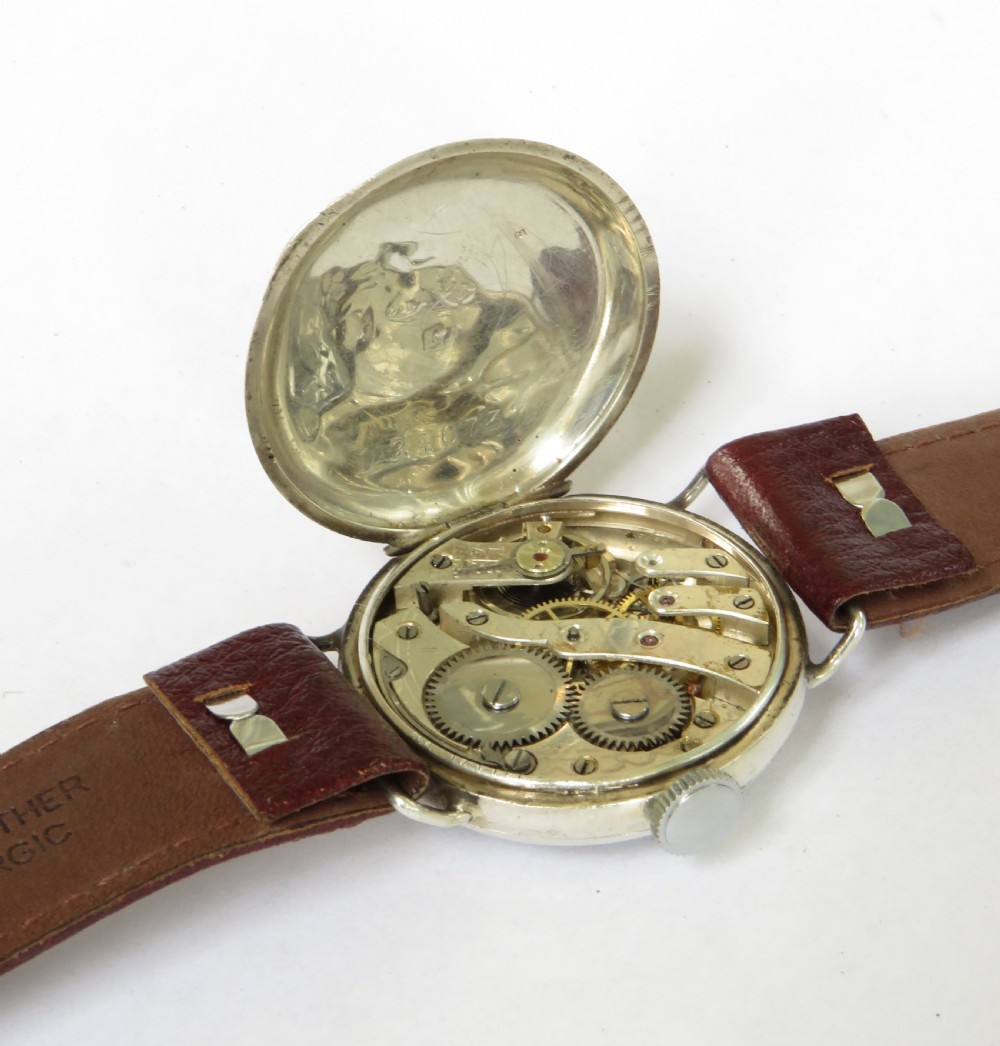Gents silver trench watch, 1917 View IV