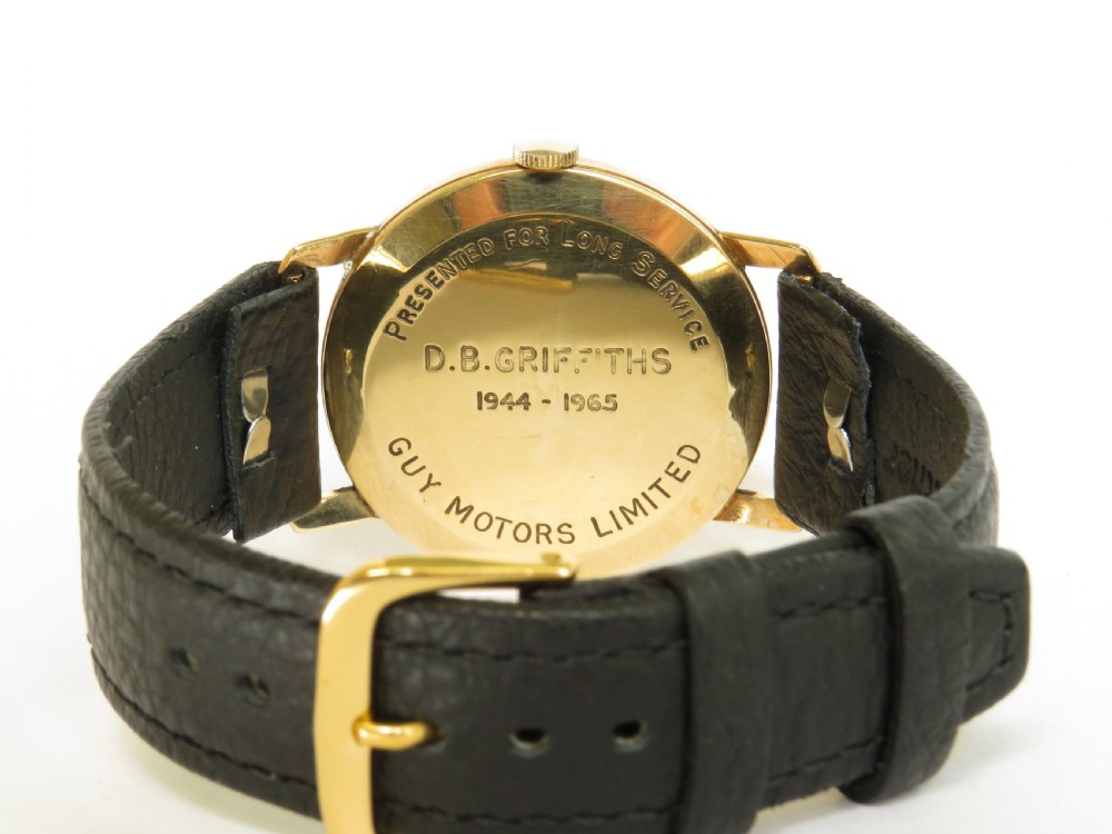 Gents 9 carat gold Accurist wrist watch, 1966 View III