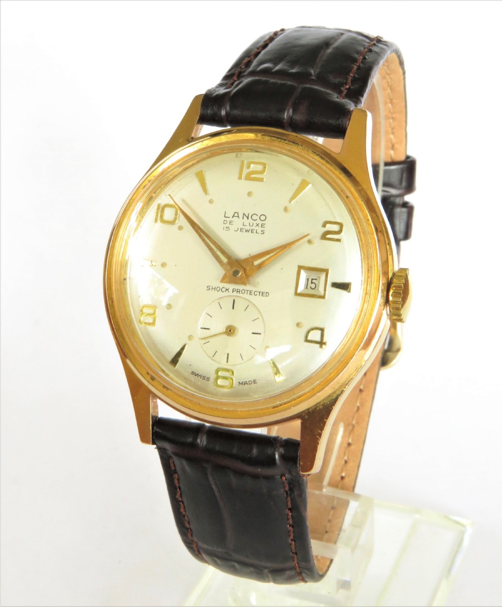 Gents early 1960s Lanco de Luxe wrist watch