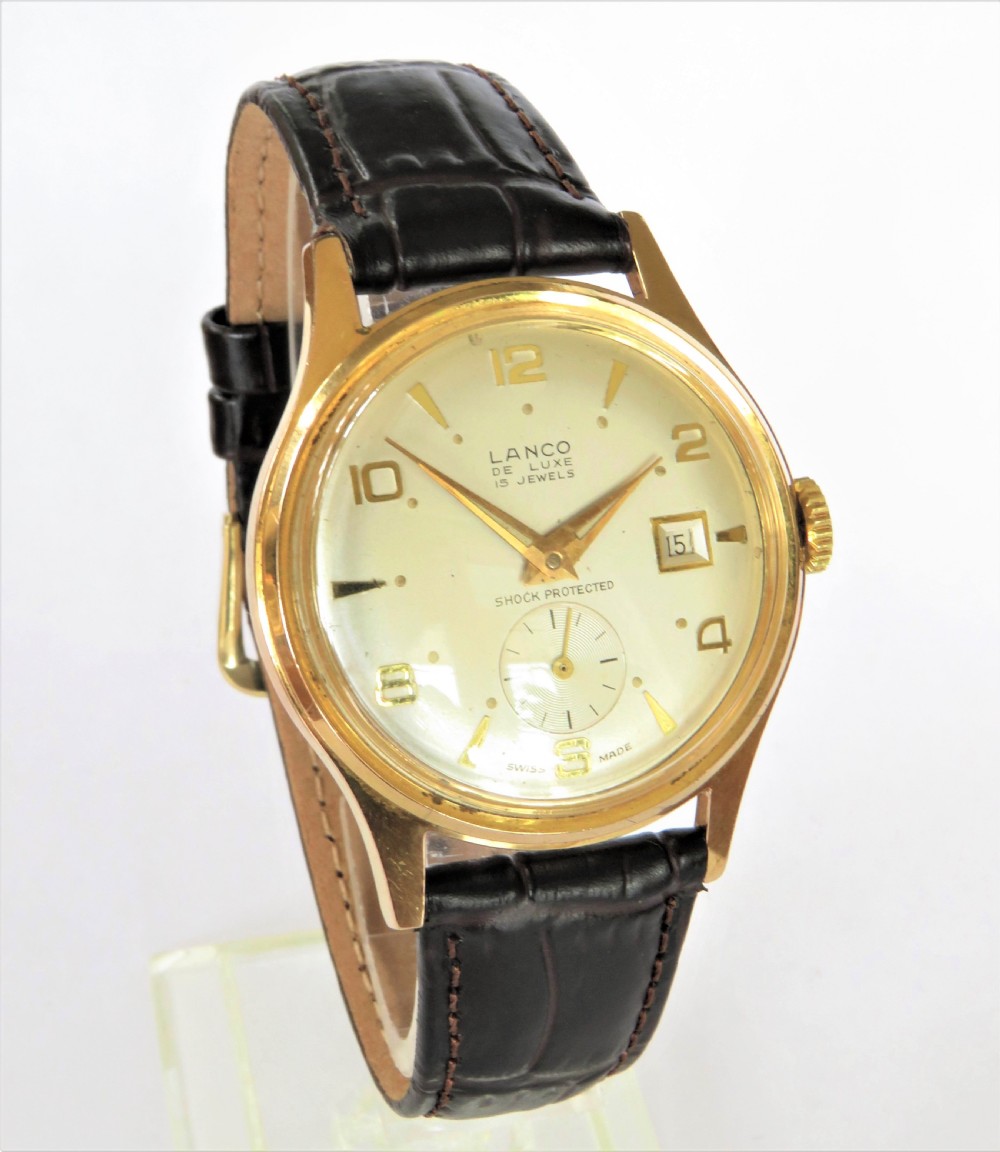 Gents early 1960s Lanco de Luxe wrist watch View II