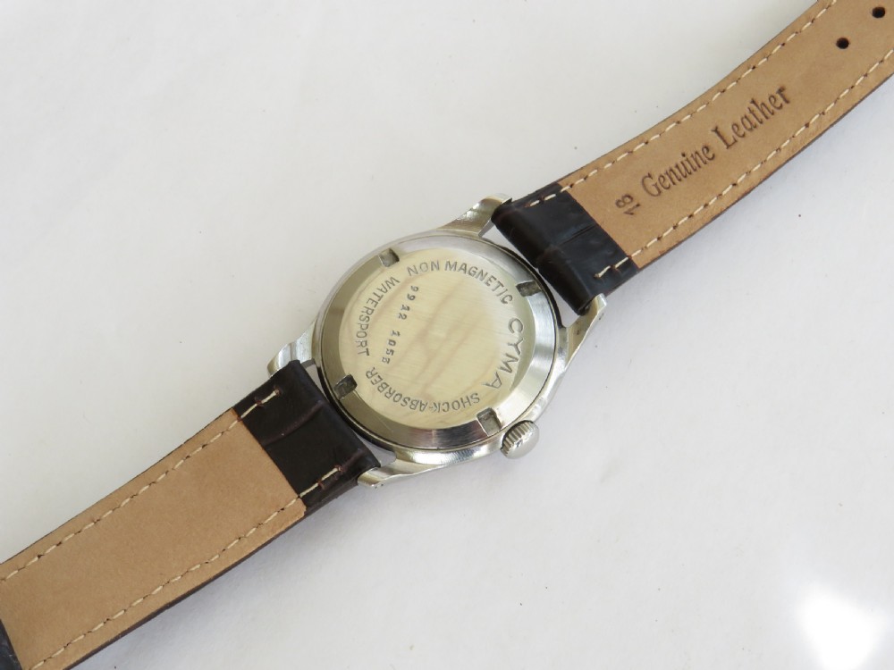 Gents 1940s Cyma Watersport wrist watch, lovely condition View IV