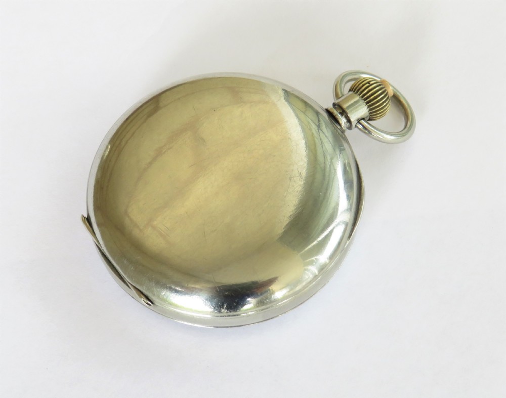 Minerva chronograph pocket watch, c1920 View III