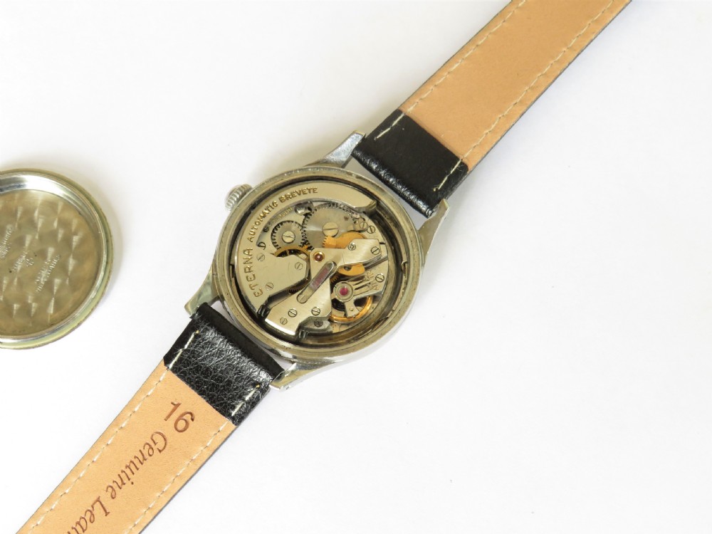 Gents Eterna bumper automatic wrist watch View III