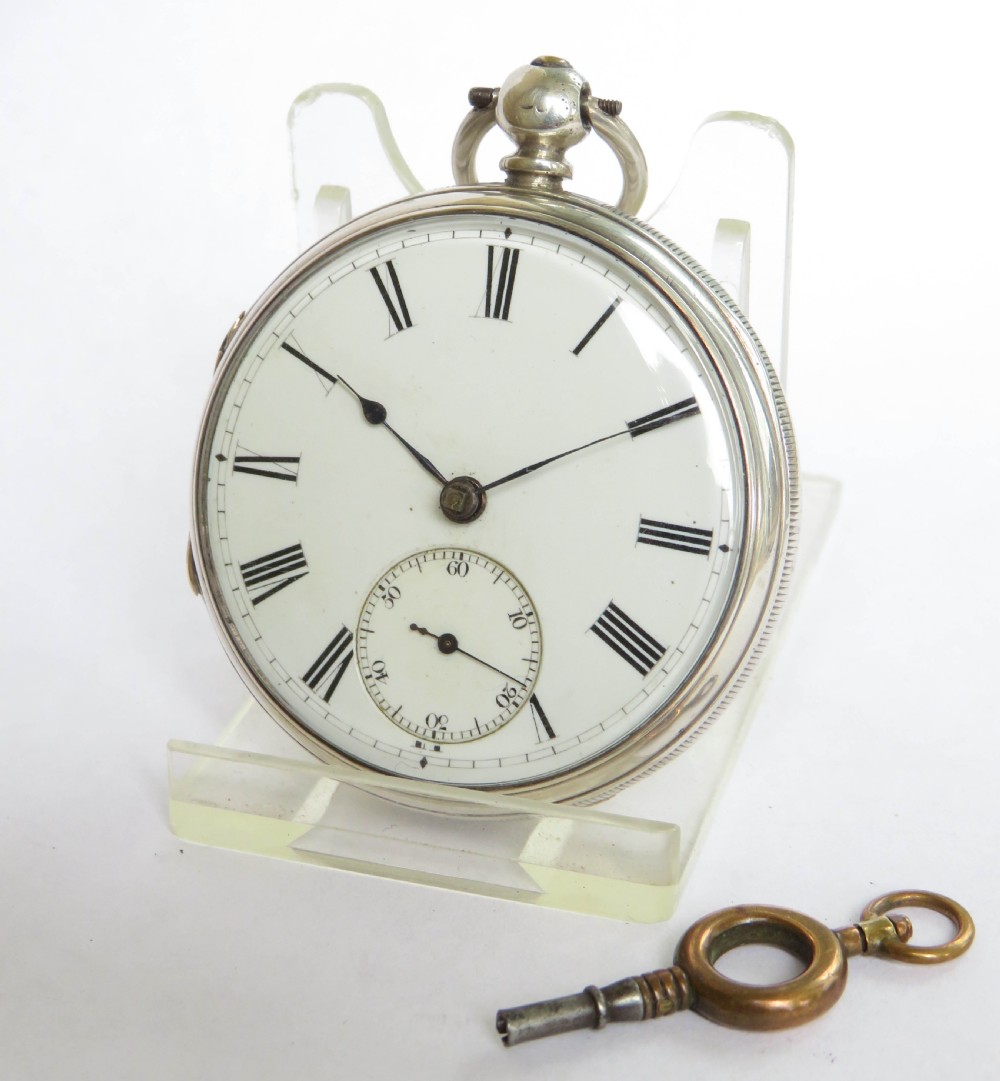 Antique silver fusee pocket watch by Burdess of Coventry