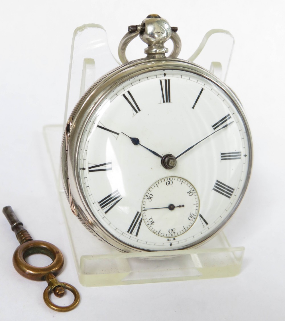 Antique silver fusee pocket watch by Burdess of Coventry View II