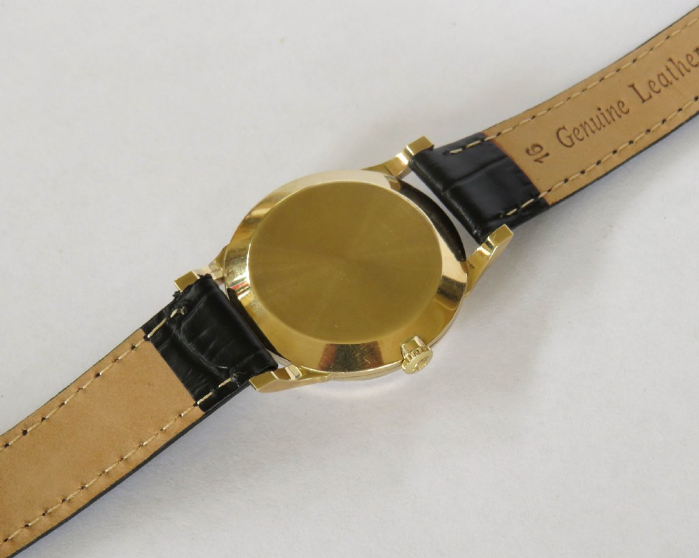 Gents 9ct gold Enicar Ultrasonic wrist watch, 1956 View V