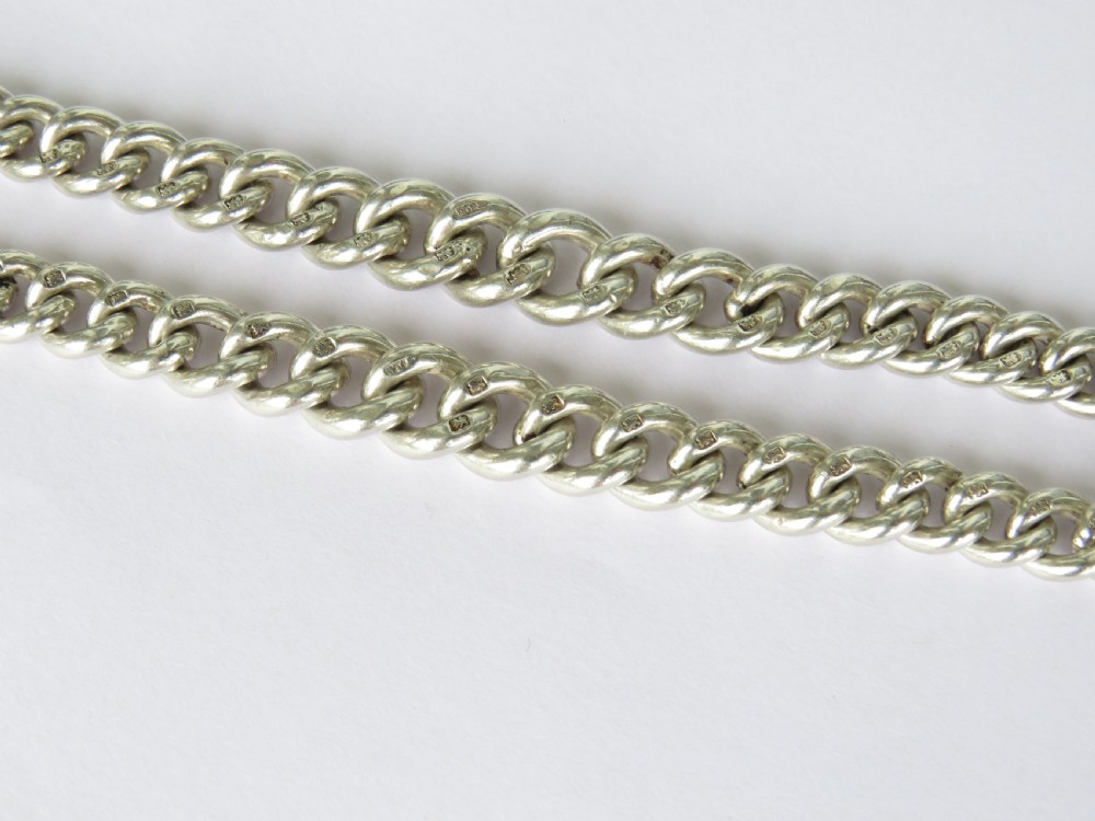 1933 silver double pocket watch chain View II