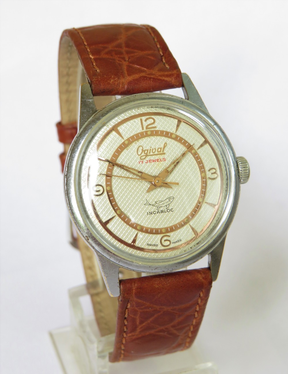 Gents 1950s Ogival wrist watch View II