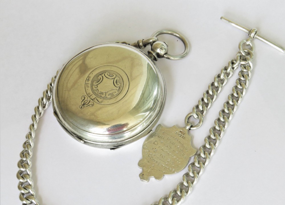 Large antique The Eldon Lever pocket watch and chain View IV