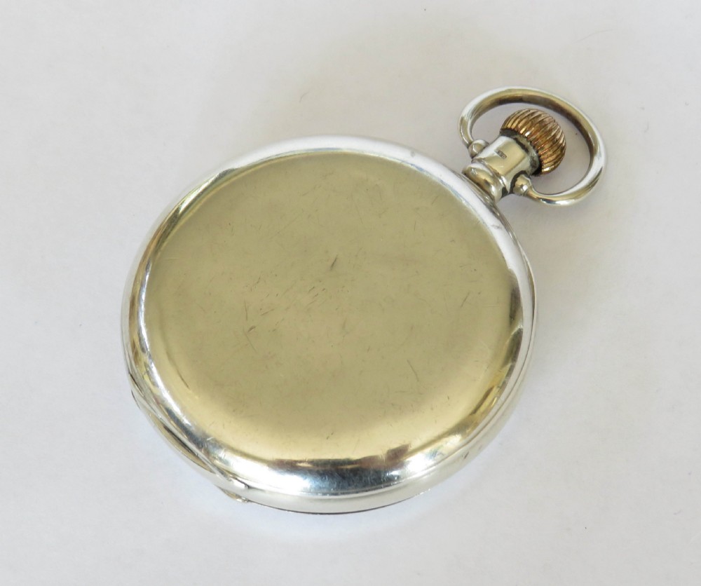 Silver Waltham half hunter pocket watch, 1908 View V