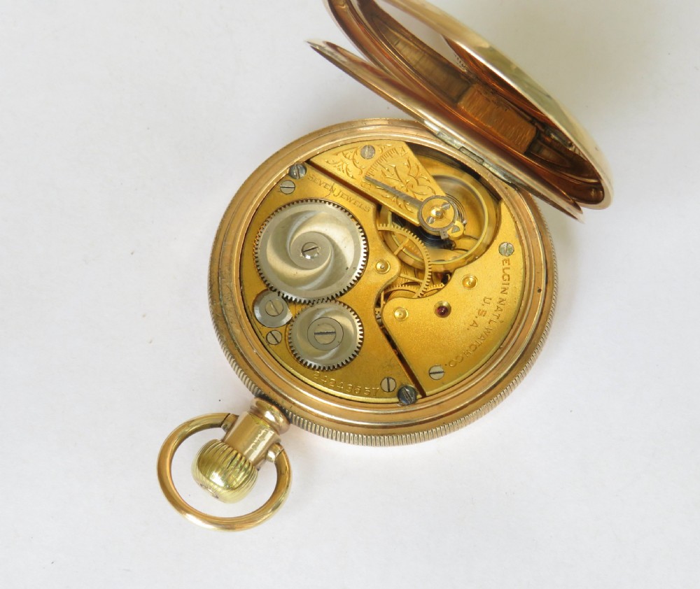 1921 Elgin full hunter pocket watch View III