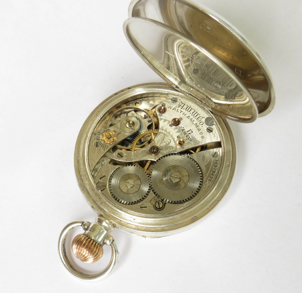 High grade antique Waltham pocket watch View VI