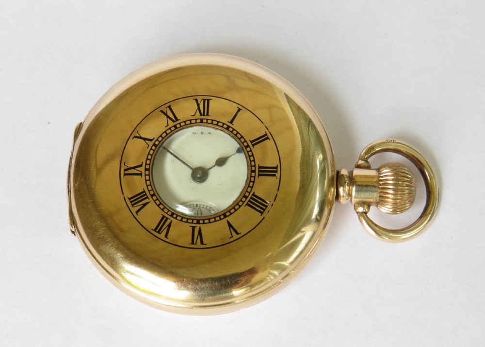 High grade Waltham half hunter pocket watch