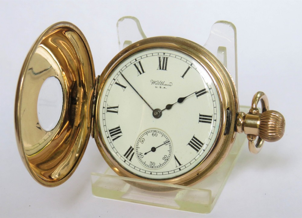 High grade Waltham half hunter pocket watch View II