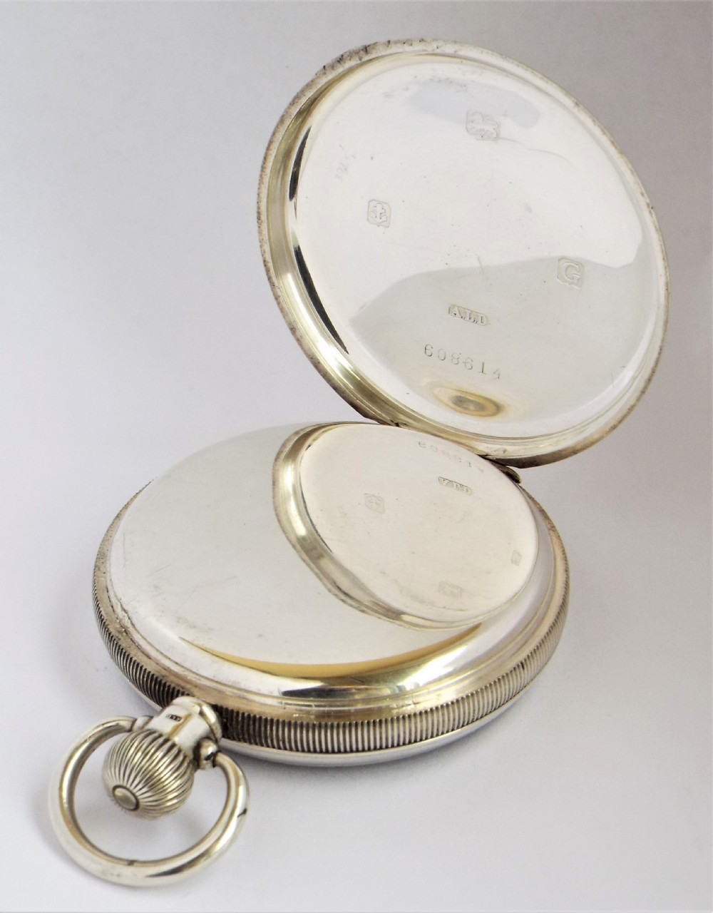 A 1930s silver Waltham pocket watch. View III