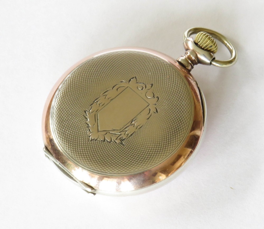 An antique galonne cased pocket watch, circa 1910s. View II