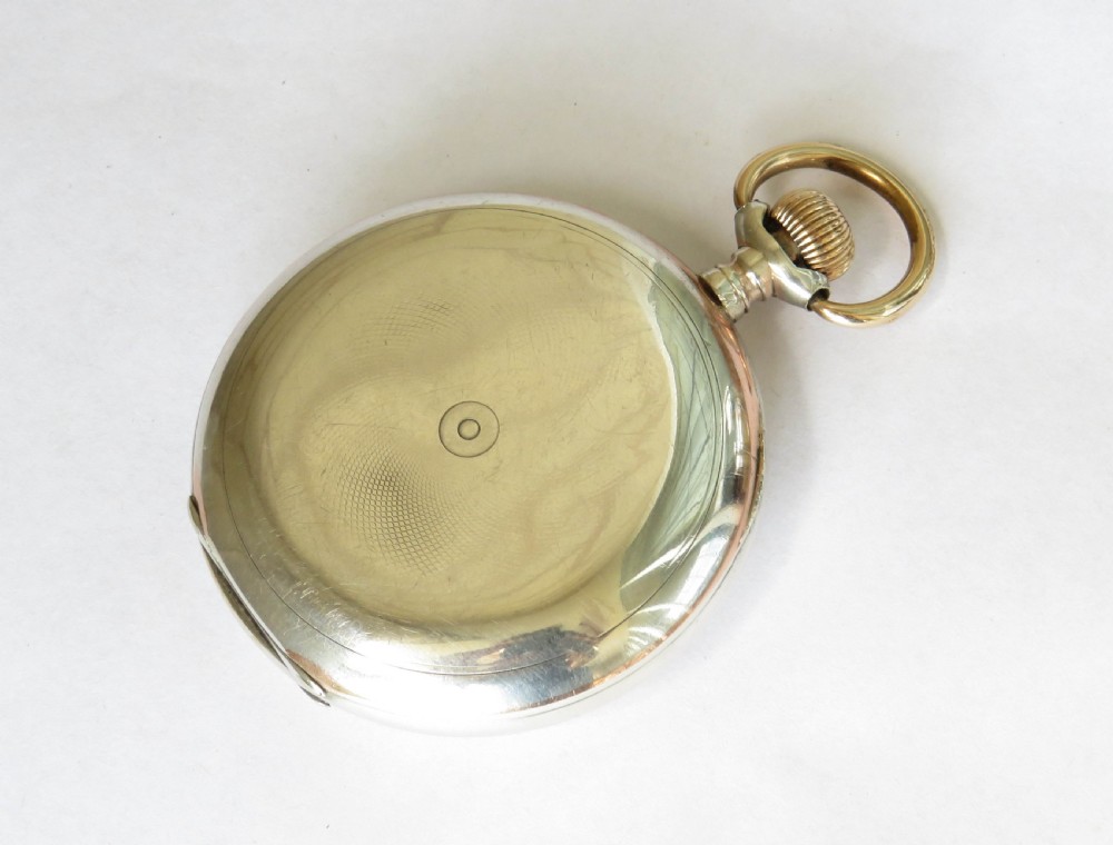 Antique silver Omega pocket watch View IV