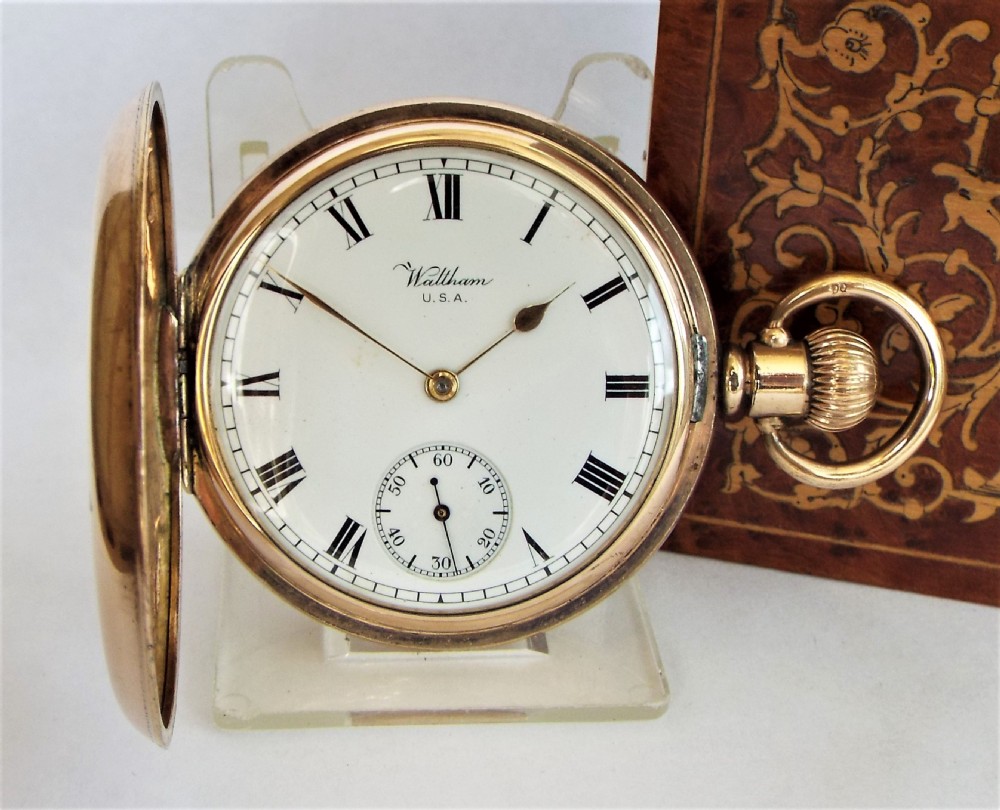 Antique 1912 Waltham full hunter pocket watch.