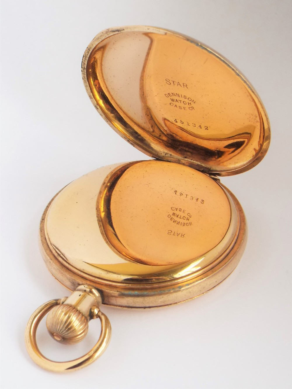 Antique 1912 Waltham full hunter pocket watch. View IV