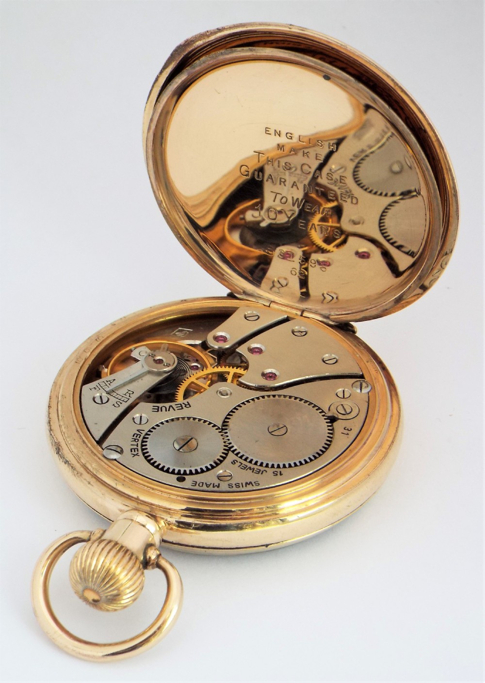1930s Vertex pocket watch, British Rail. View IV