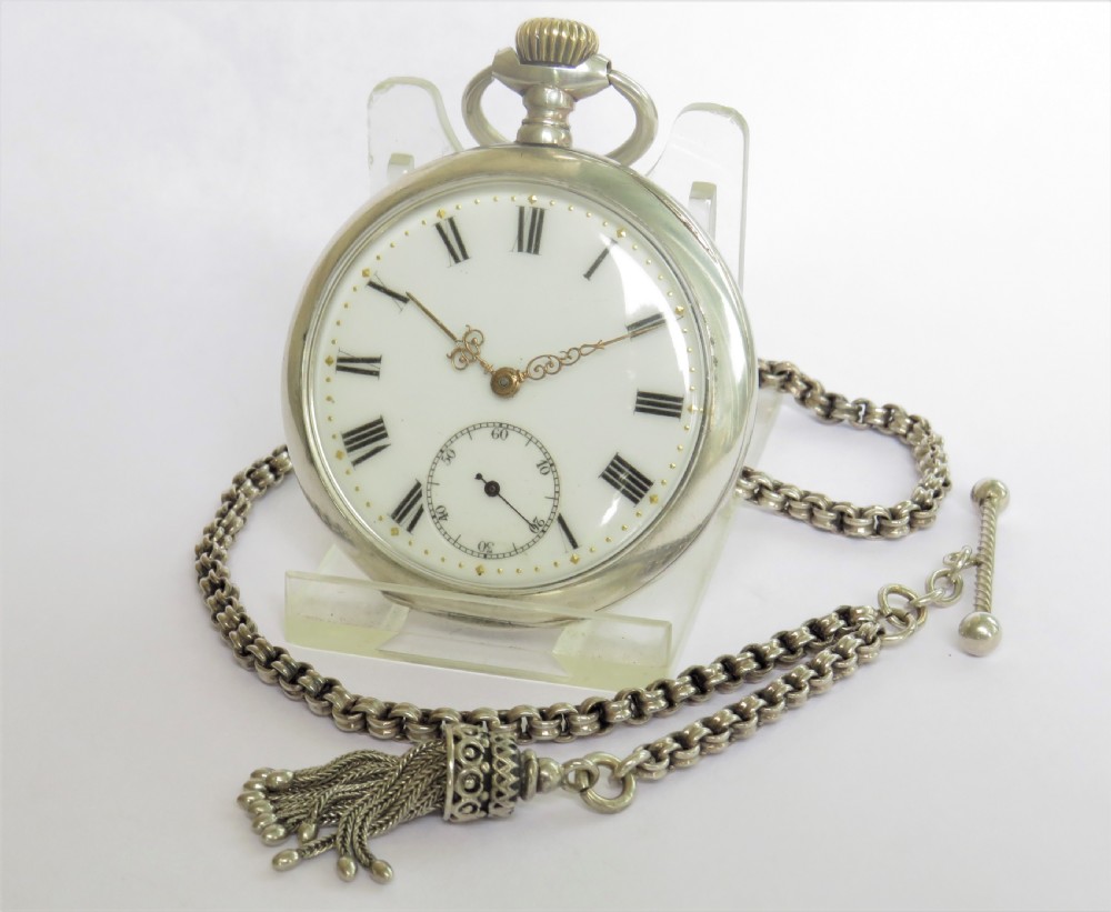 Silver La Heutte pocket watch by Goschler & Cie