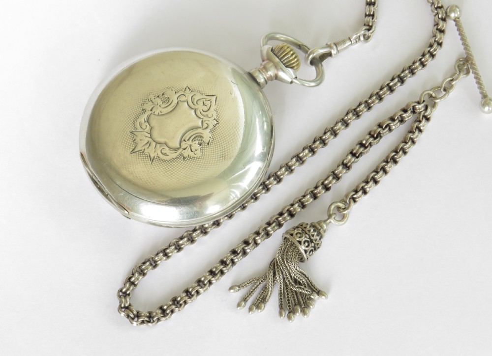 Silver La Heutte pocket watch by Goschler & Cie View IV
