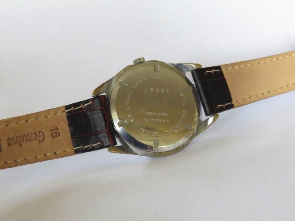 Gents 1950s Zodiac wrist watch, tropical dial View IV
