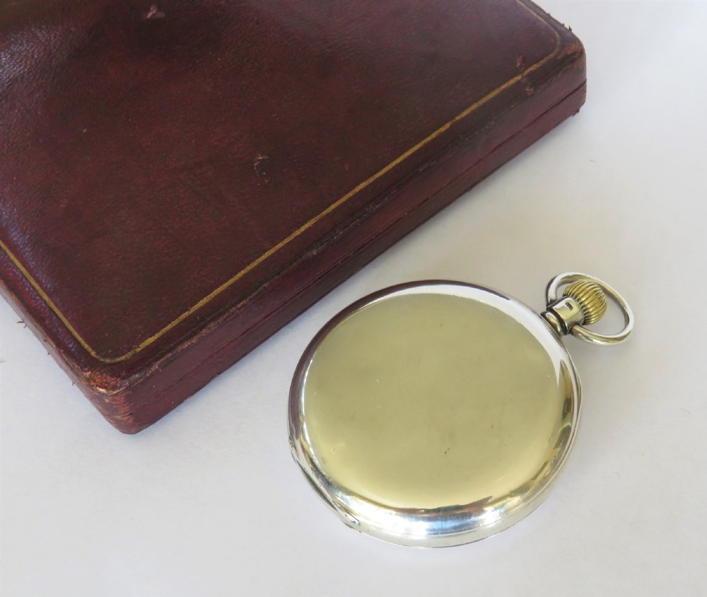 Silver half hunter pocket watch for J W Benson View III
