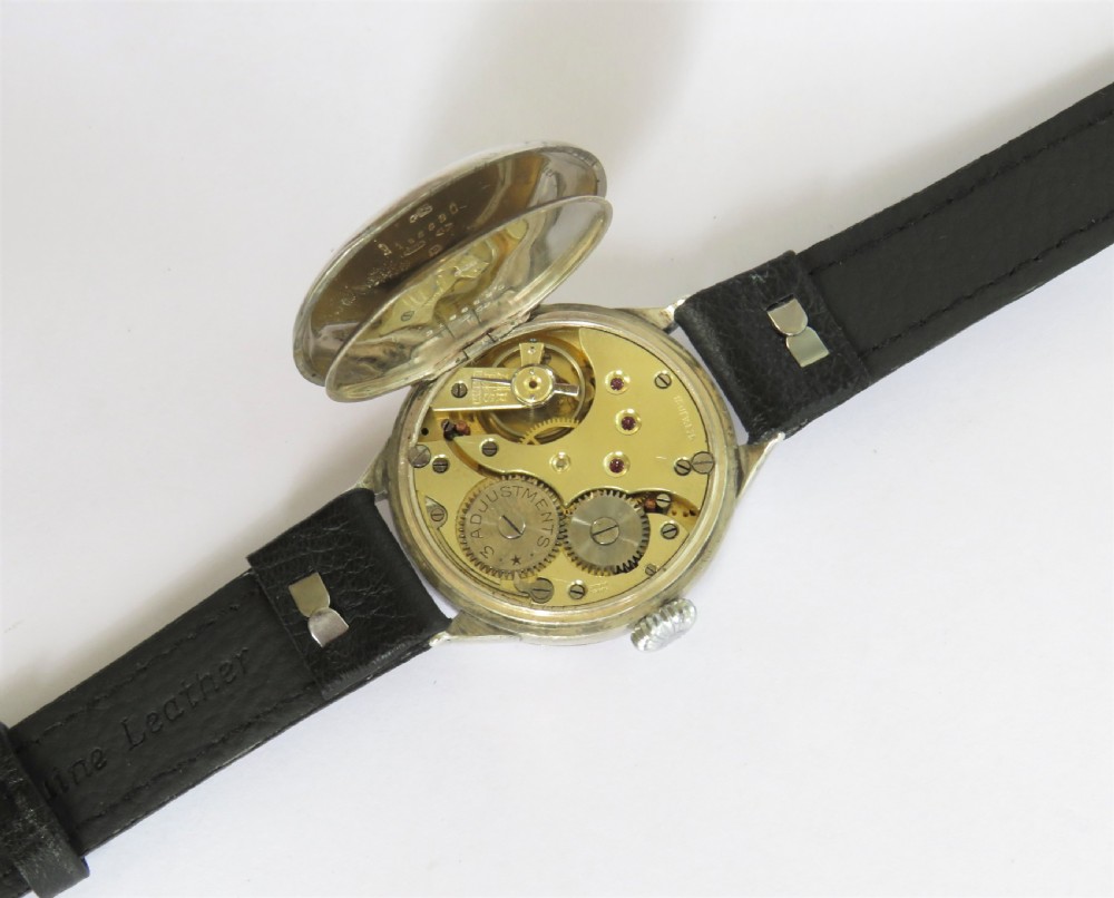 Gents silver Helvetia wrist watch, 1918 View III