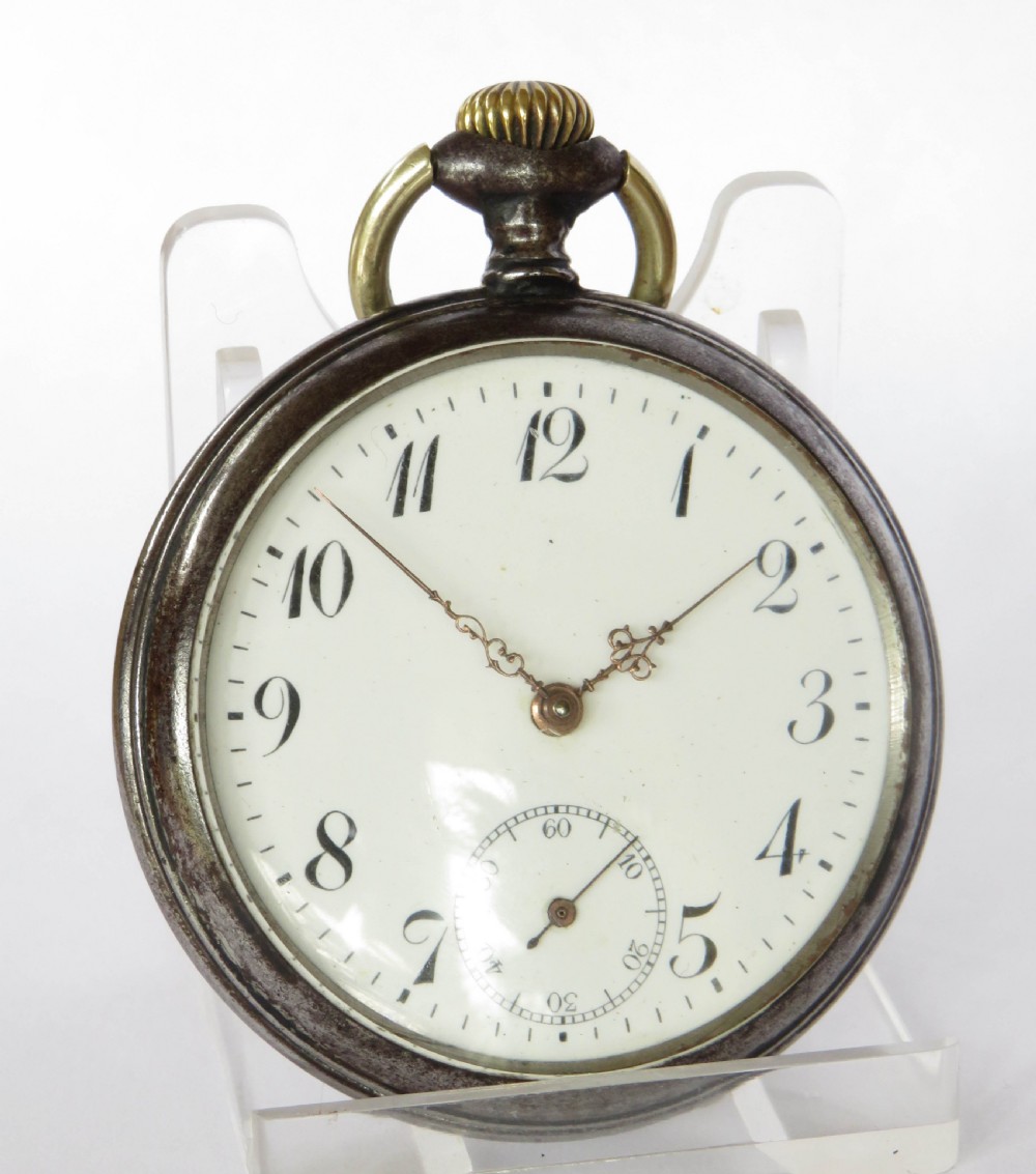 1920s Junghans gun metal pocket watch View II