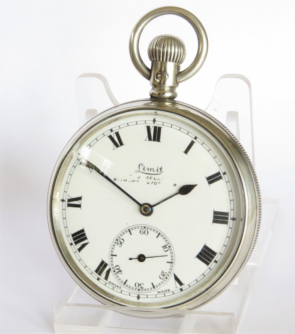 Antique silver Limit pocket watch, 1908