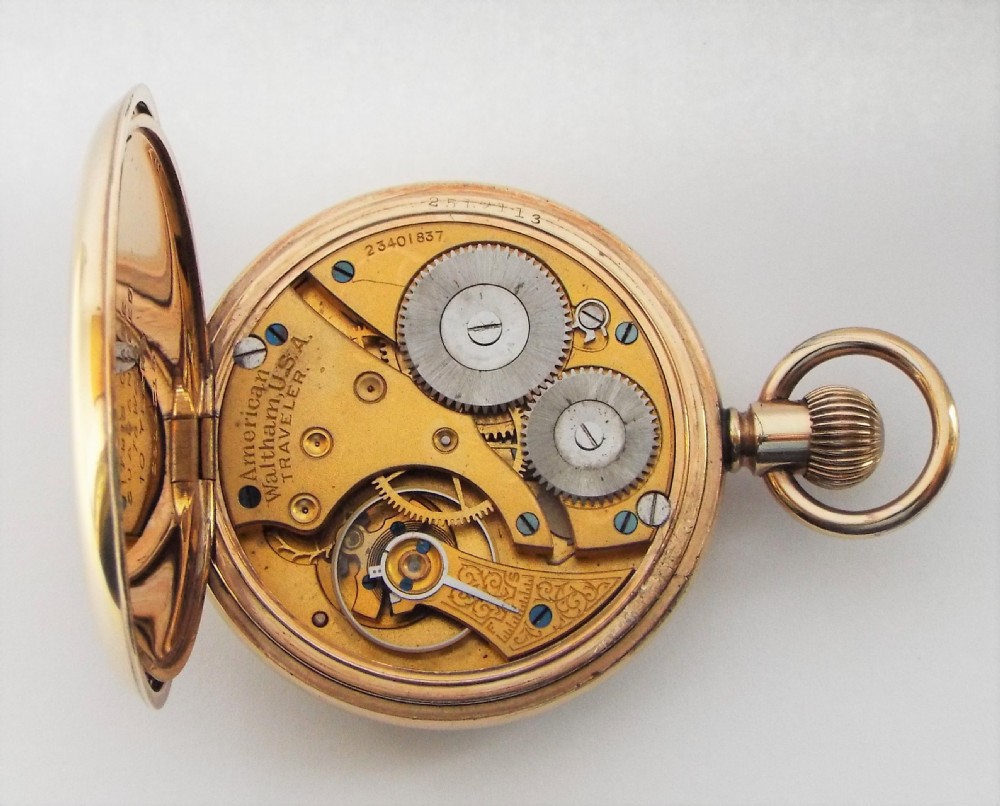 Antique 1920 Waltham pocket watch. View IV
