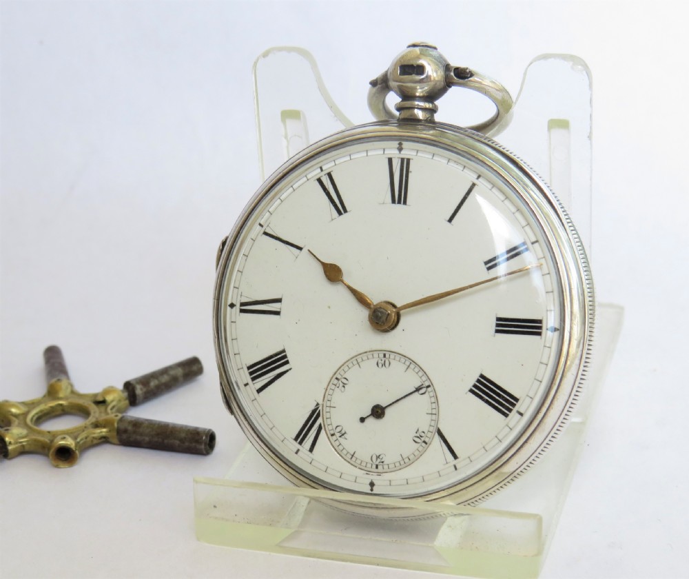 Antique English fusee pocket watch, 1876