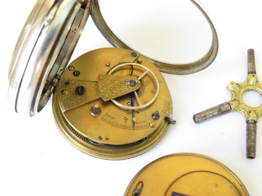 Antique English fusee pocket watch, 1876 View II