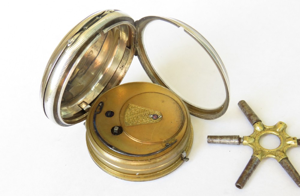 Antique English fusee pocket watch, 1876 View III
