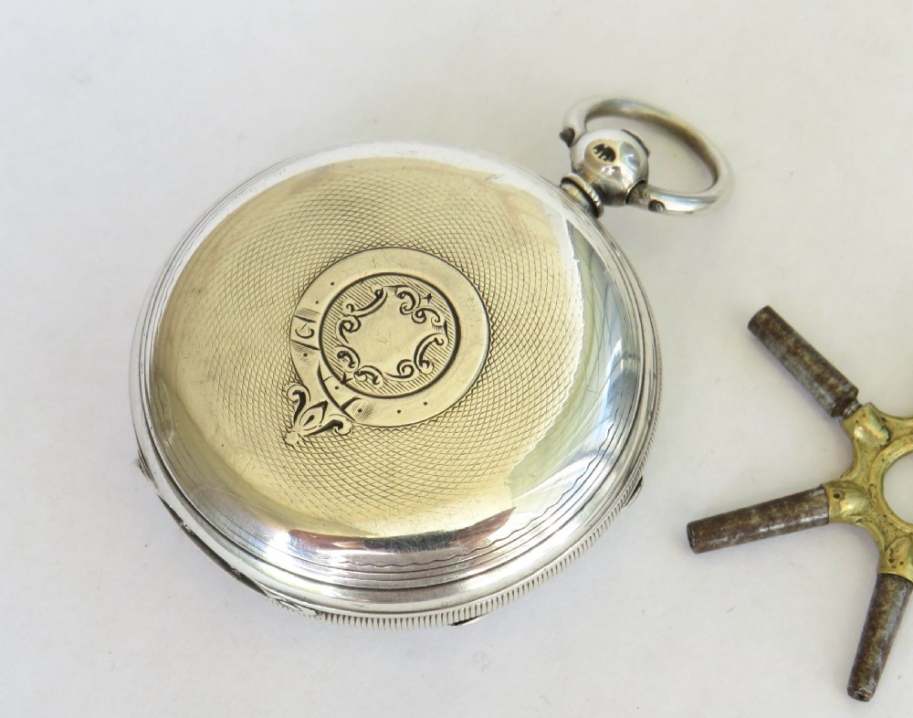 Antique English fusee pocket watch, 1876 View IV