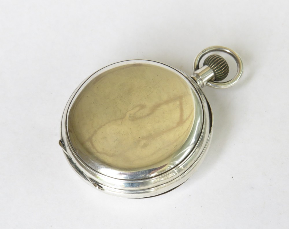 Rare antique silver Excelsior Lever stopwatch  View V