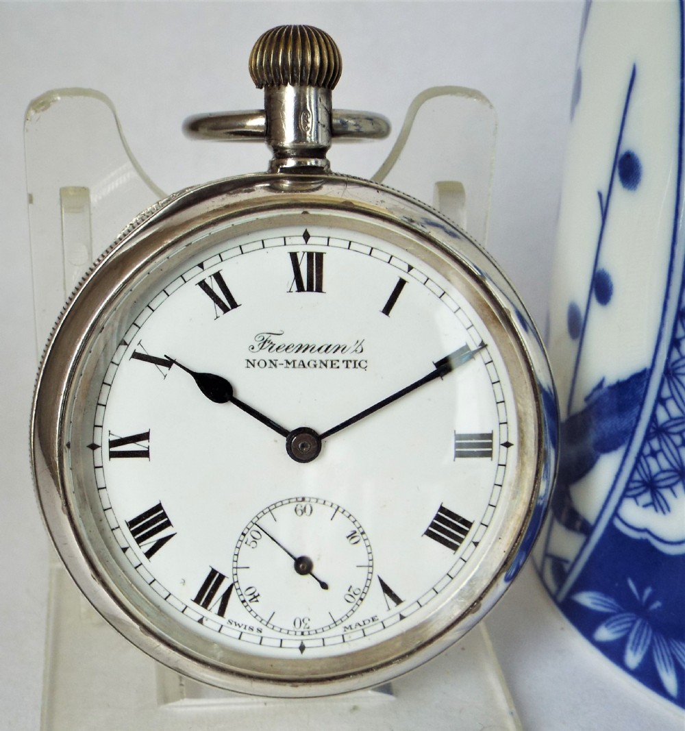 A 1920s Buren Imperial silver stem winding pocket watch.