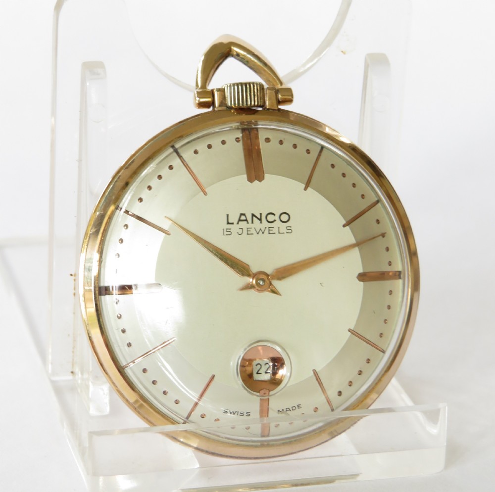 Rare 1950s Lanco flying saucer pocket watch.