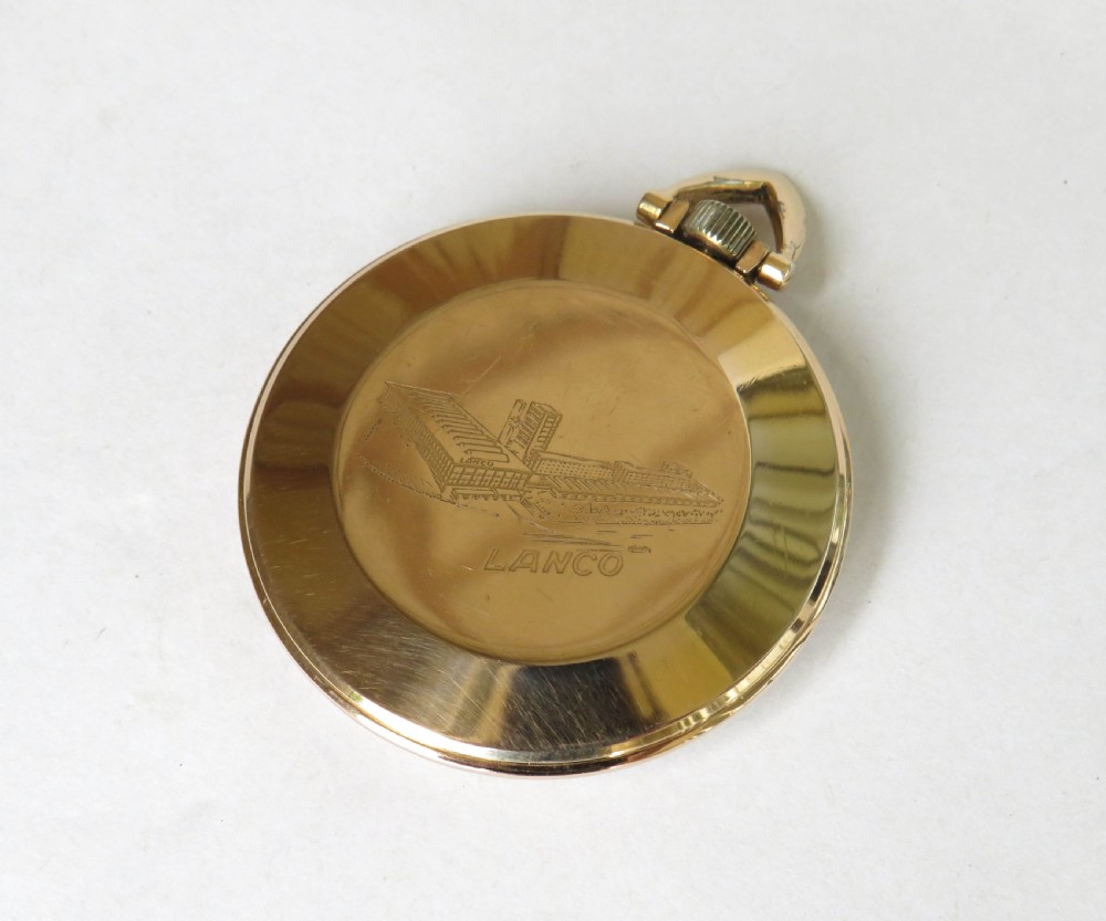 Rare 1950s Lanco flying saucer pocket watch. View III