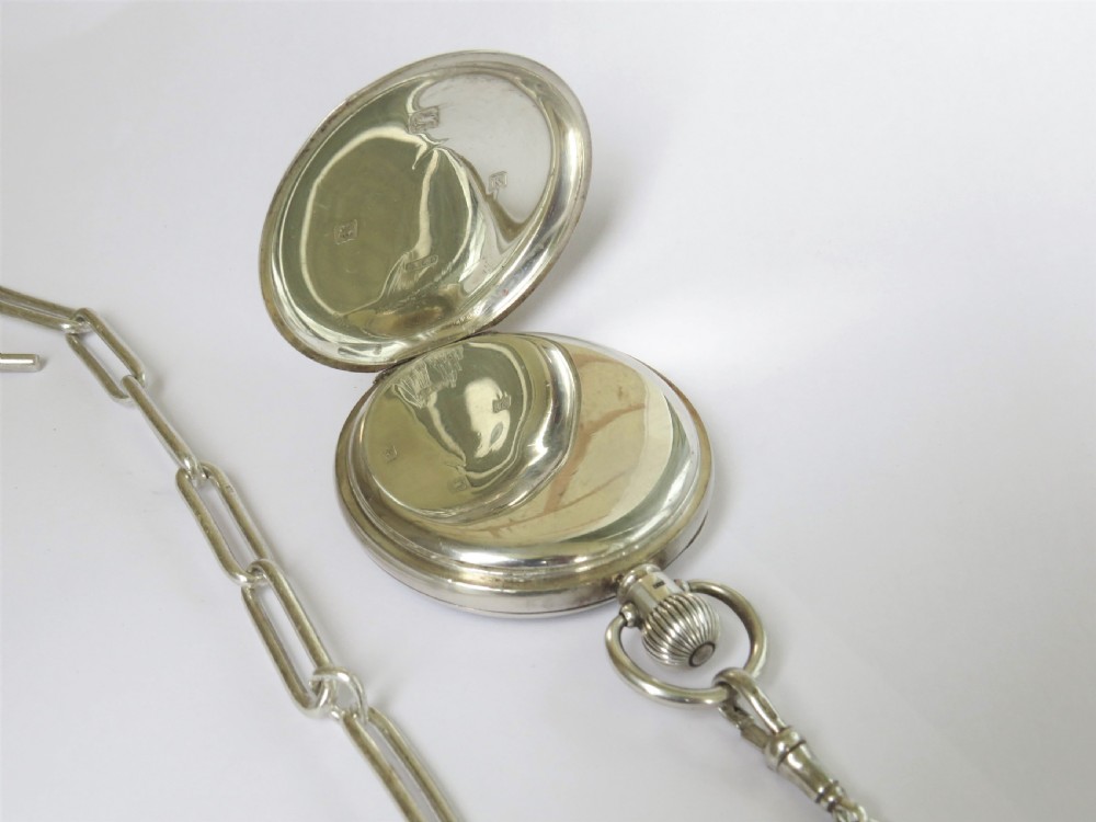 1930s silver Tavannes Cyma pocket watch for Benson View III