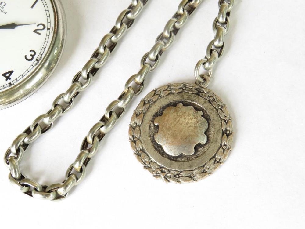 1938 Omega pocket watch and chain View V