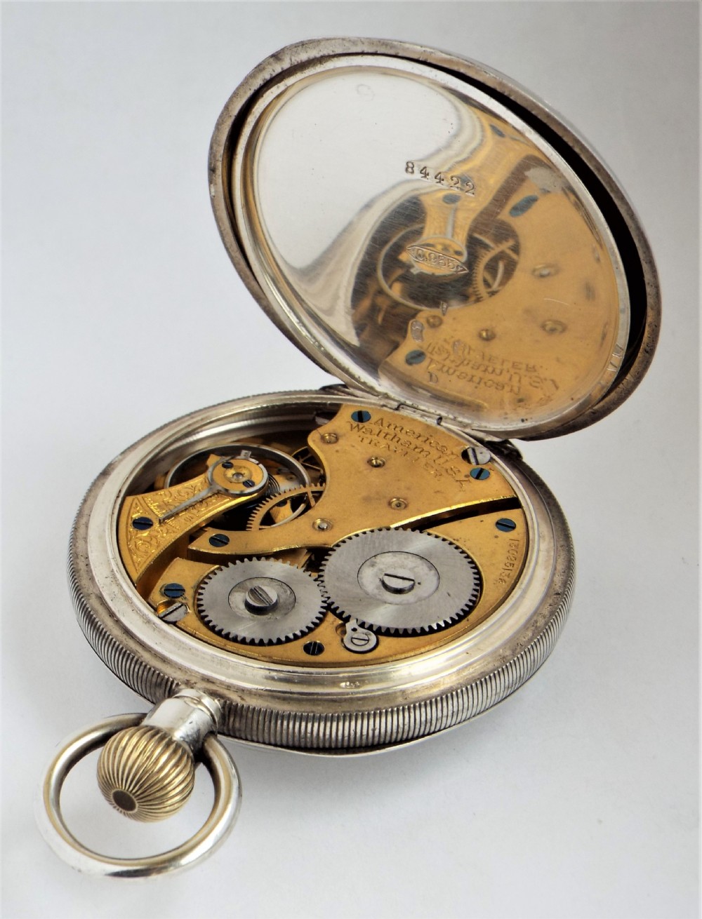 Antique silver Waltham pocket watch, 1903. View IV